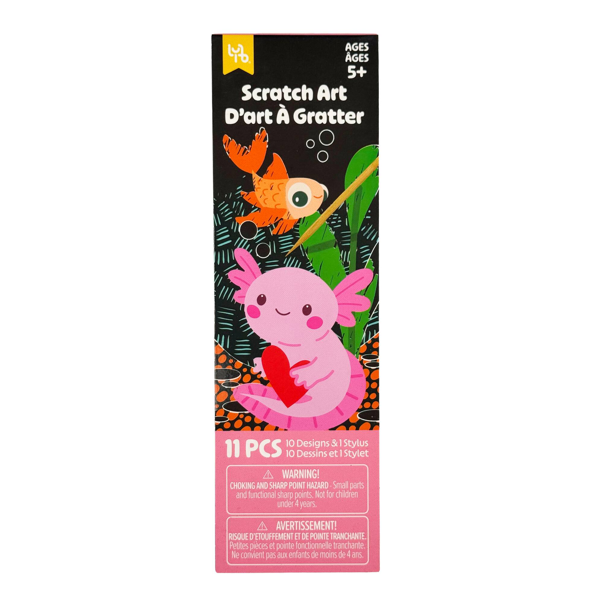 Little Yellow Bicycle® Axolotl Bookmark Scratch Art Kit